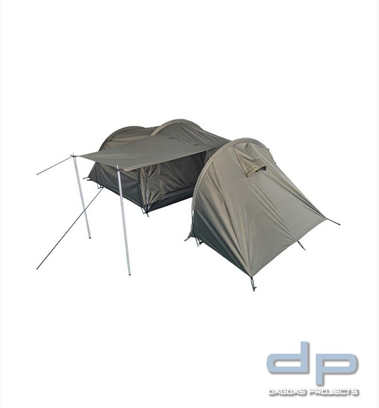ZELT 2 PERS. M.STAURAUM 1,30X3,90 M