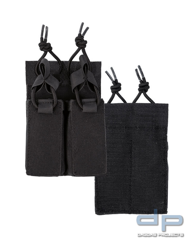 MAG.TASCHE F.PISTOLE DOUBLE M.KLETTRÜCKEN SCHWARZ VPE 5