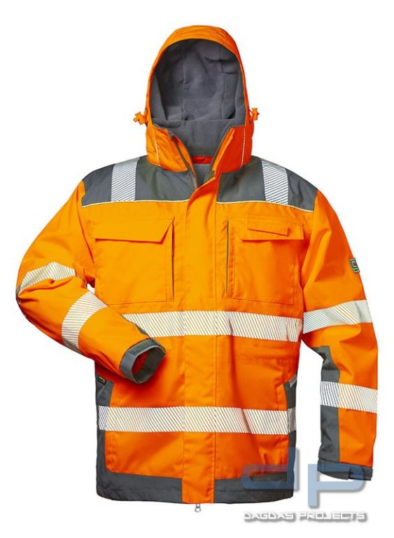 2in1 Behörden Warnschutzjacke mit Aufdruck nach Wunsch in reflex silber