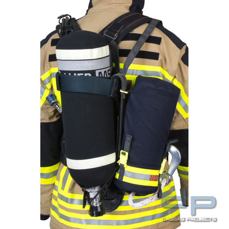 rescue-tec Leinenbeutel mit PA-Befestigung, Material rtx® 950 in Navy und Rot