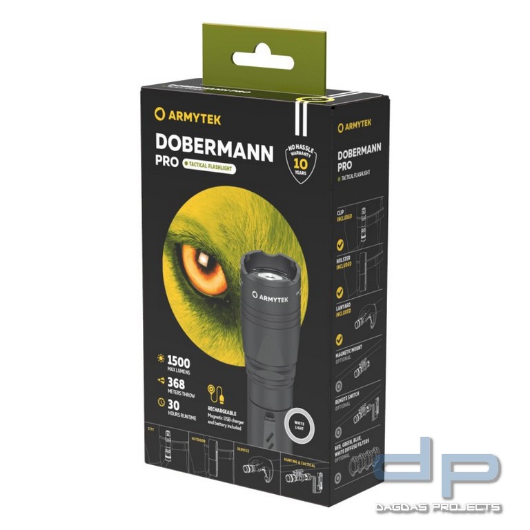 ARMYTEK Taschenlampe Dobermann Pro inkl. Akku