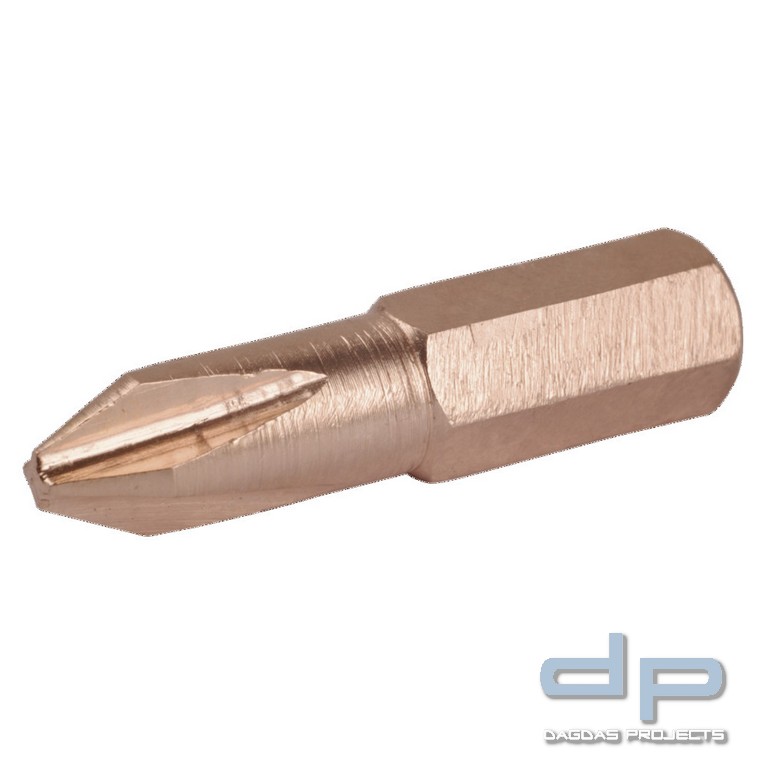 Schraubendreher Bit 1/4″ funkenfrei, Kreuzschlitz, PH 2