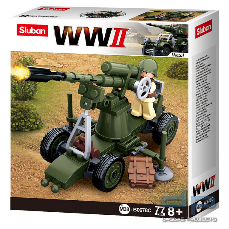 Sluban WWII Allied antiaircraft gun M38-B0678C #16107