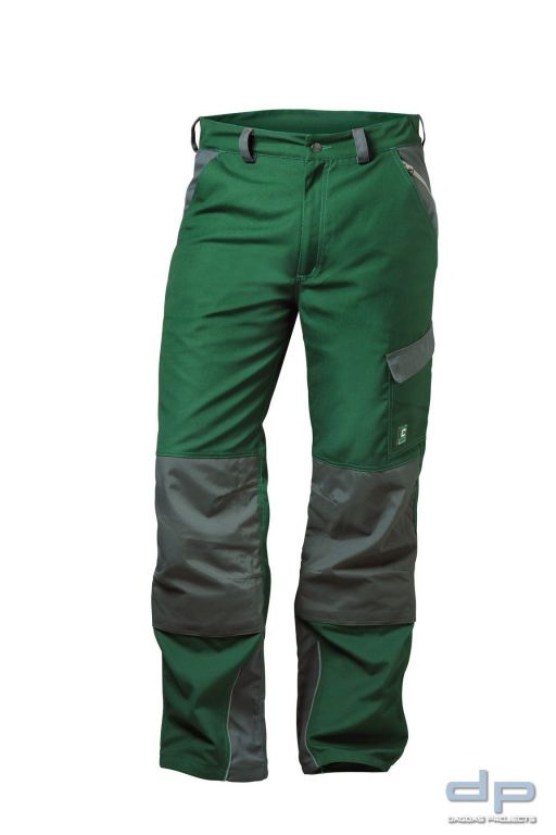 Canvas-Bundhose in Grün/Grau