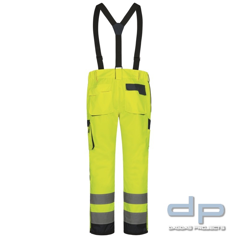 WARNSCHUTZ-BUNDHOSE in Orange mit Trägern