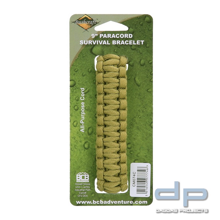 BCB Paracord Eisen Schnalle 9 Zoll Kojote CM074C