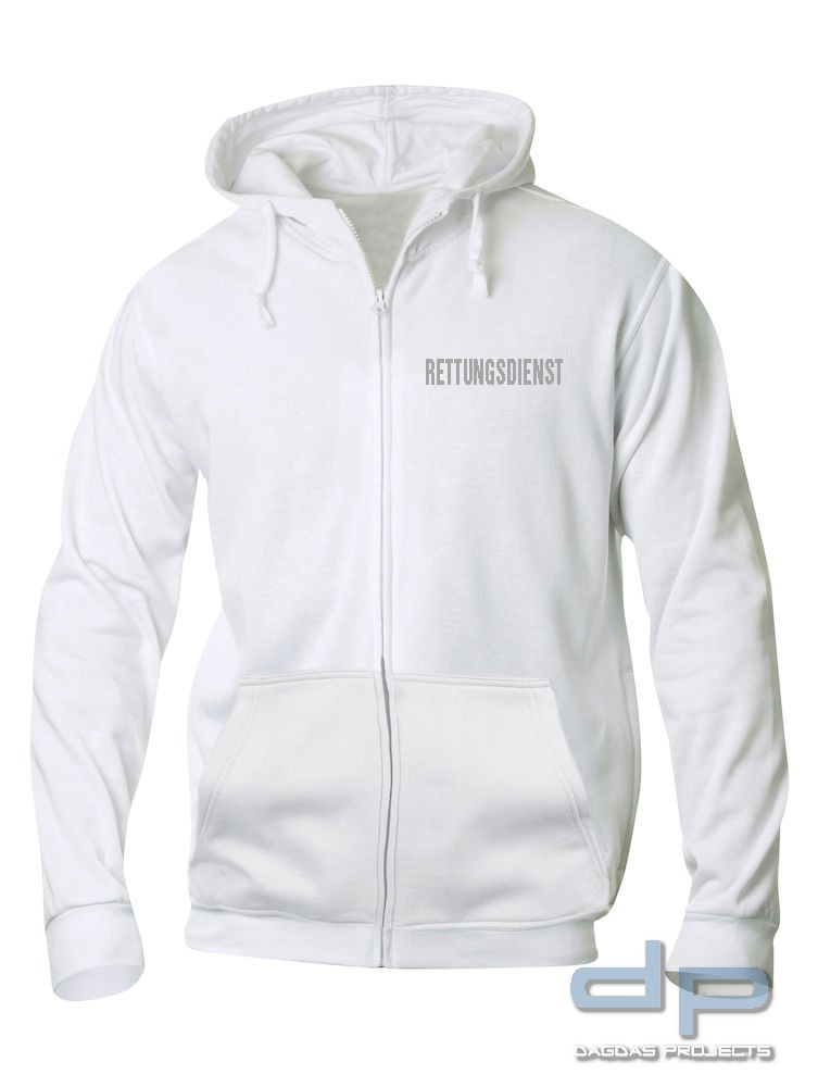 Spicy Hooded Sweat mit RETTUNGSDIENST silber Reflex Gr. L