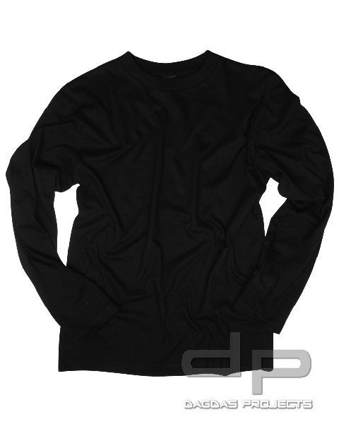 T-SHIRT LANGARM COTTON SCHWARZ Größe: L