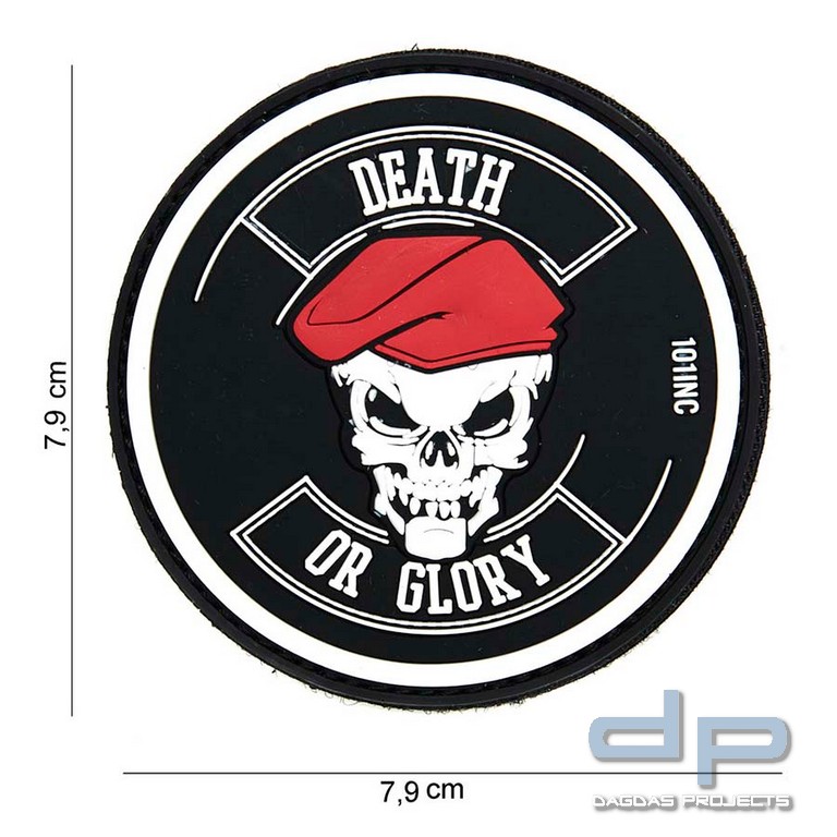 Emblem 3D PVC Death or Glory schwarz