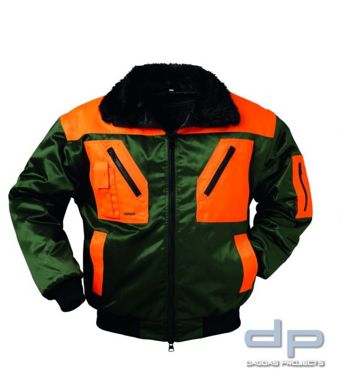 NORWAY-Pilotjacke in grün/orange