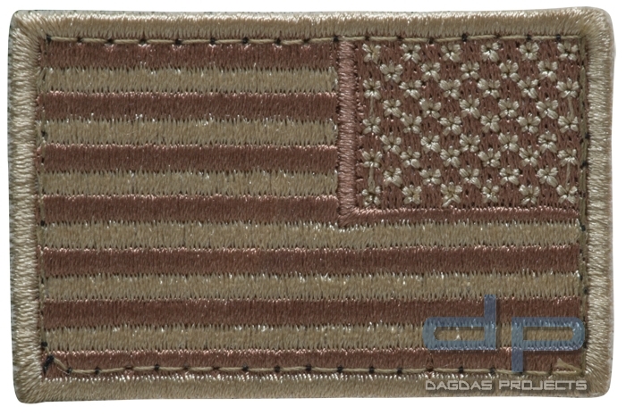 US Nationalitätsabzeichen Reverse Textil mit Klett in verschiedenen Farben