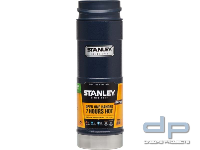Stanley Classic Vakuum-Trinkbecher, 0,47 Liter, 18/8 Edelstahl, Hammerton navy blau