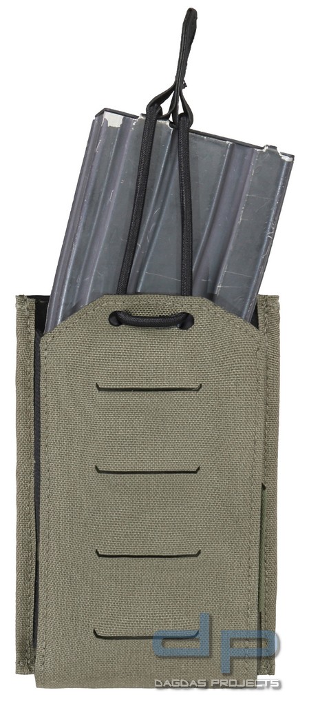 WAS Laser Cut Single Bungee 5.56 Mag Pouch Ranger Green