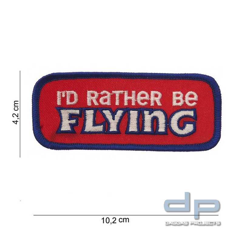 Emblem Stoff I'D rather be Flying