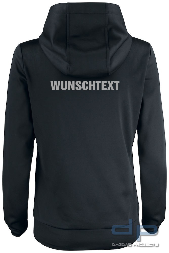 Behörden Oakdale Hoody Ladies in Größe: L Schwarz mit Wunschaufdruck