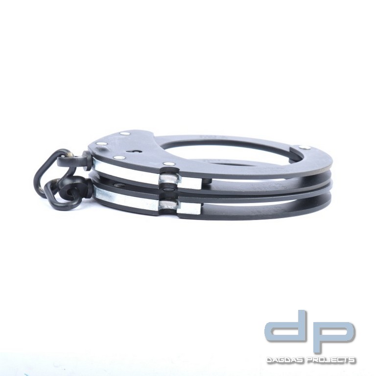 Clejuso Handfessel Modell12A(oversized), m. Kette, schwarz Teflon®-beschichtet
