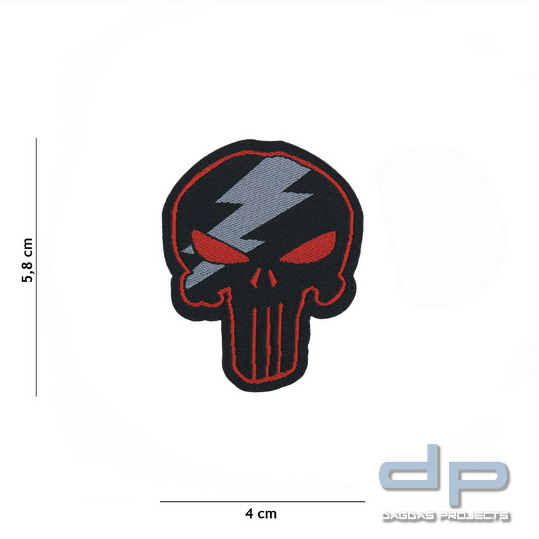Emblem Stoff fein gewebt Punisher thunder Rot