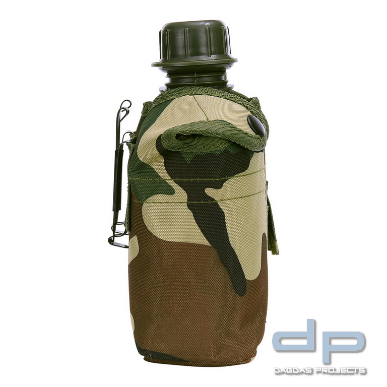 Plastik Feldflasche mit camo Futteral