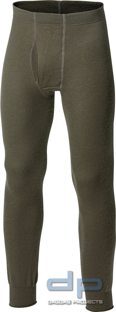 Woolpower Unterhose Lang mit Eingriff 400 Pine Green