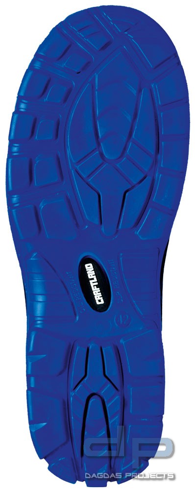 S3 Sicherheitswinterstiefel in Schwarz mit blauen Applikationen