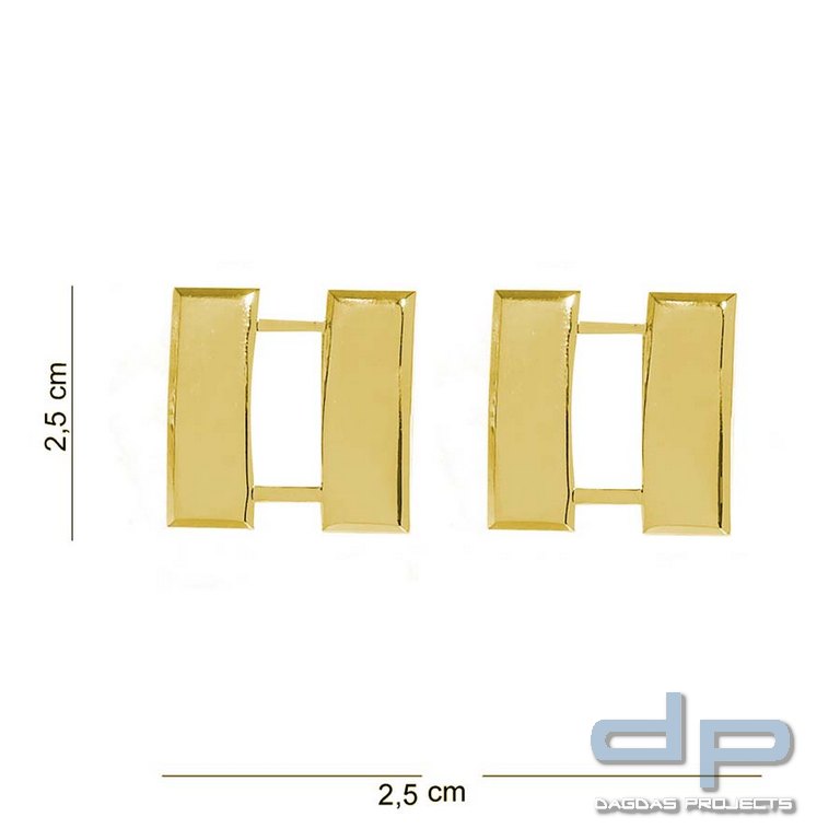 Emblem Metall US Captain Bars Karte à 2 Stck. gold