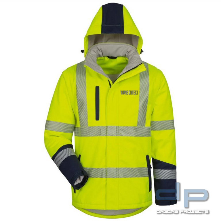 SAFESTYLE WATTIERTE WARNSCHUTZ-SOFTSHELLJACKE in Gelb oder Orange