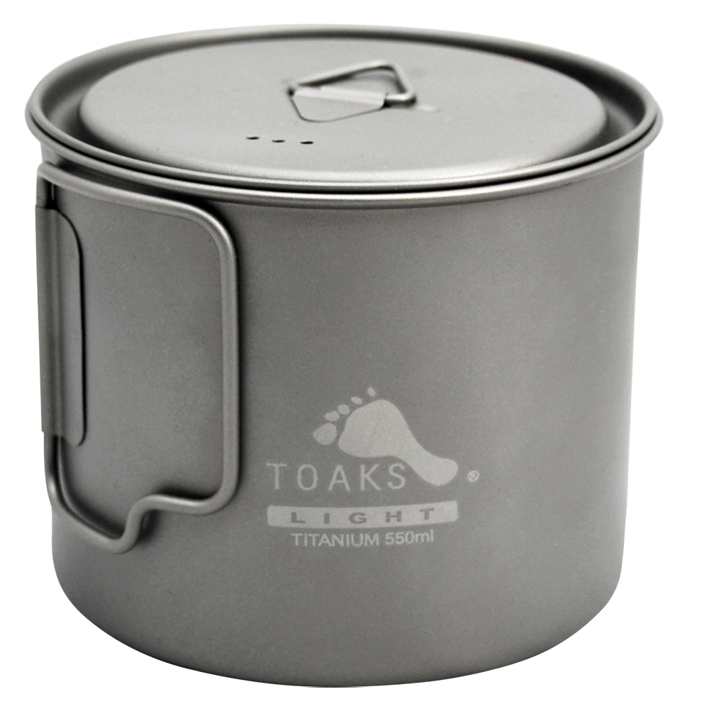 Toaks Titanium Pot 550 ml Ultralight mit Deckel