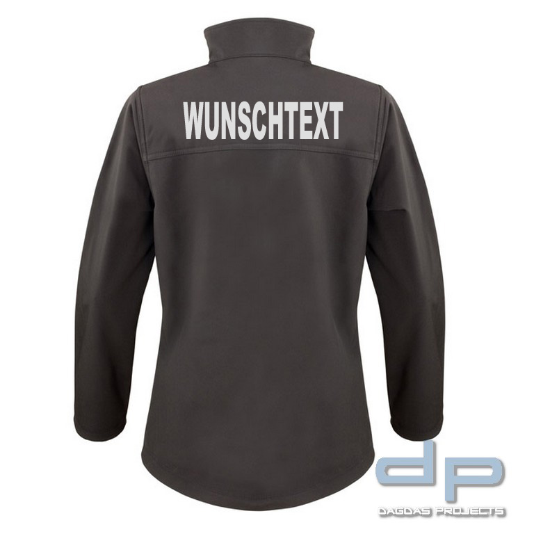 Junior Classic Soft Shell Jacke in verschiedenen Farben mit reflektierendem Wunschtext