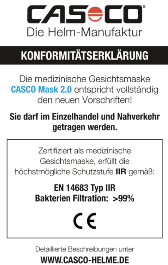 CASCO MASK 2.0 IN NEONGELB AUFDRUCK: RETTUNG