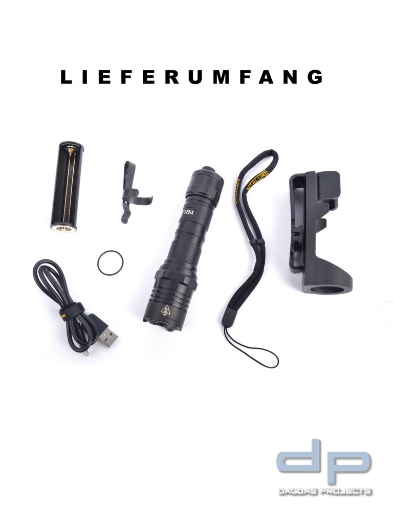 NiteCore® Taschenlampe "P20ix " inkl. Akku und Holster
