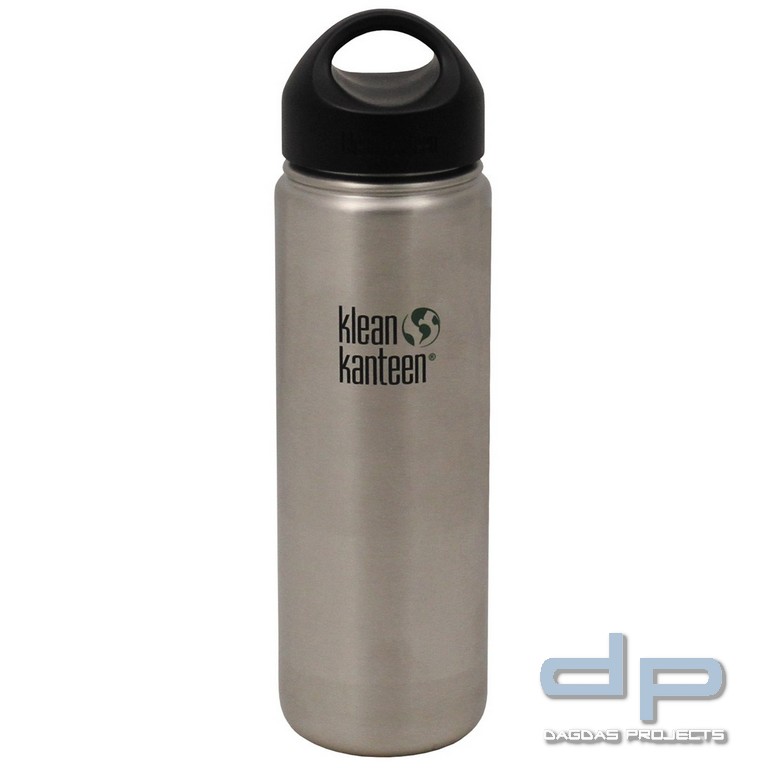 Flasche, Klean Kanteen,"Wide", einwandig, Edelstahl, 800 ml