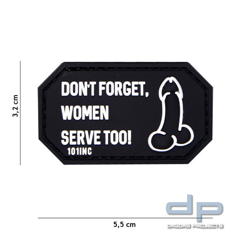 Emblem 3D PVC Don't Forget Women schwarz