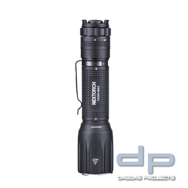 NEXTORCH TA30C MAX - 3000 Lumen Taktische LED Taschenlampe - Nano Keramik Glasbrecher - Stroboskopfu