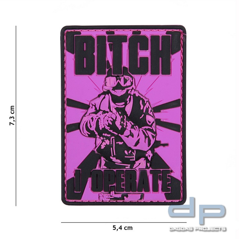 Emblem 3D PVC Bitch rosa
