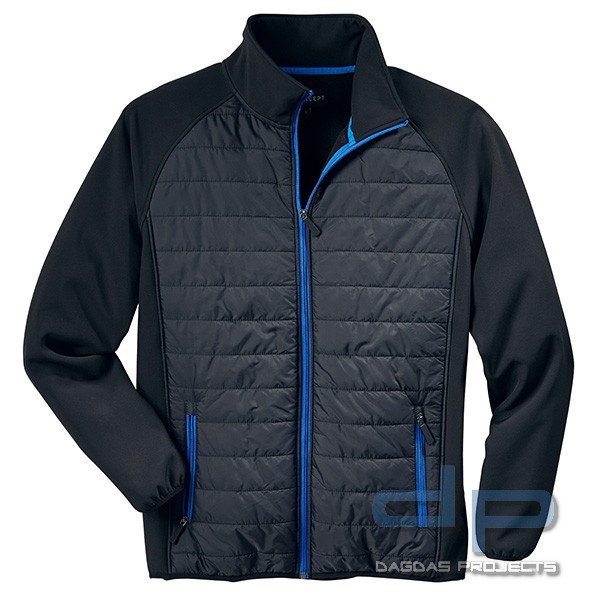 ACTIVE KOMBIJACKE in Schwarz mit blauen Applikationen