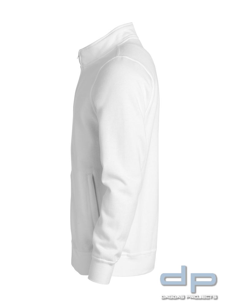 Sweatshirt Weiß m. Reissverschluss mit Reflexaufdruck Rettungsdienst Größe: L