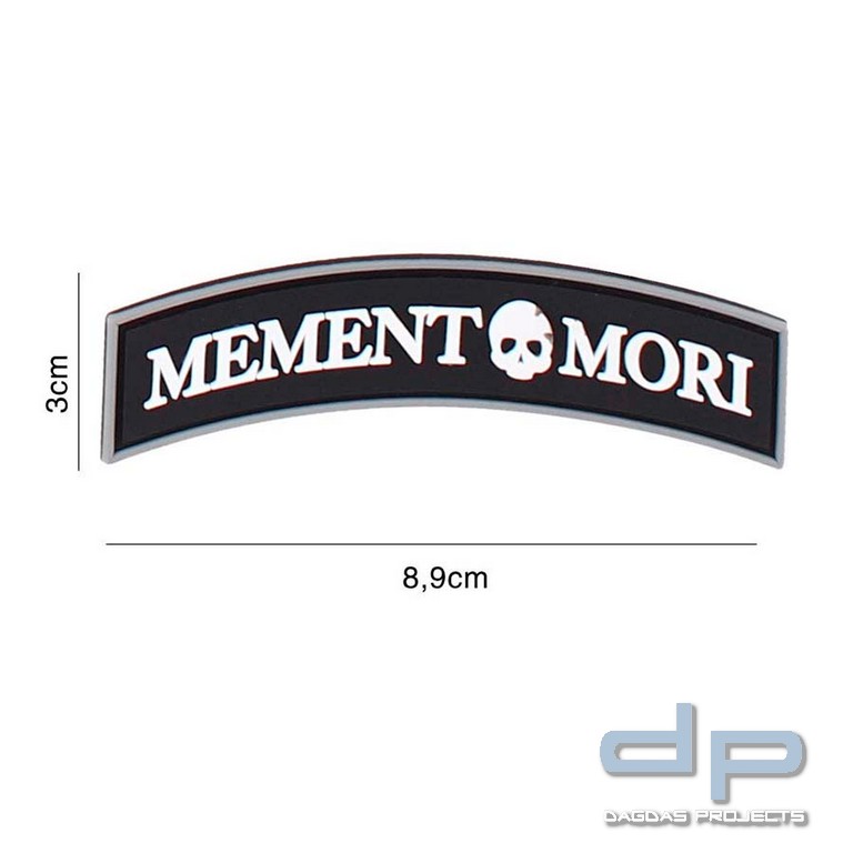 Emblem 3D PVC Memento Mori schwarz