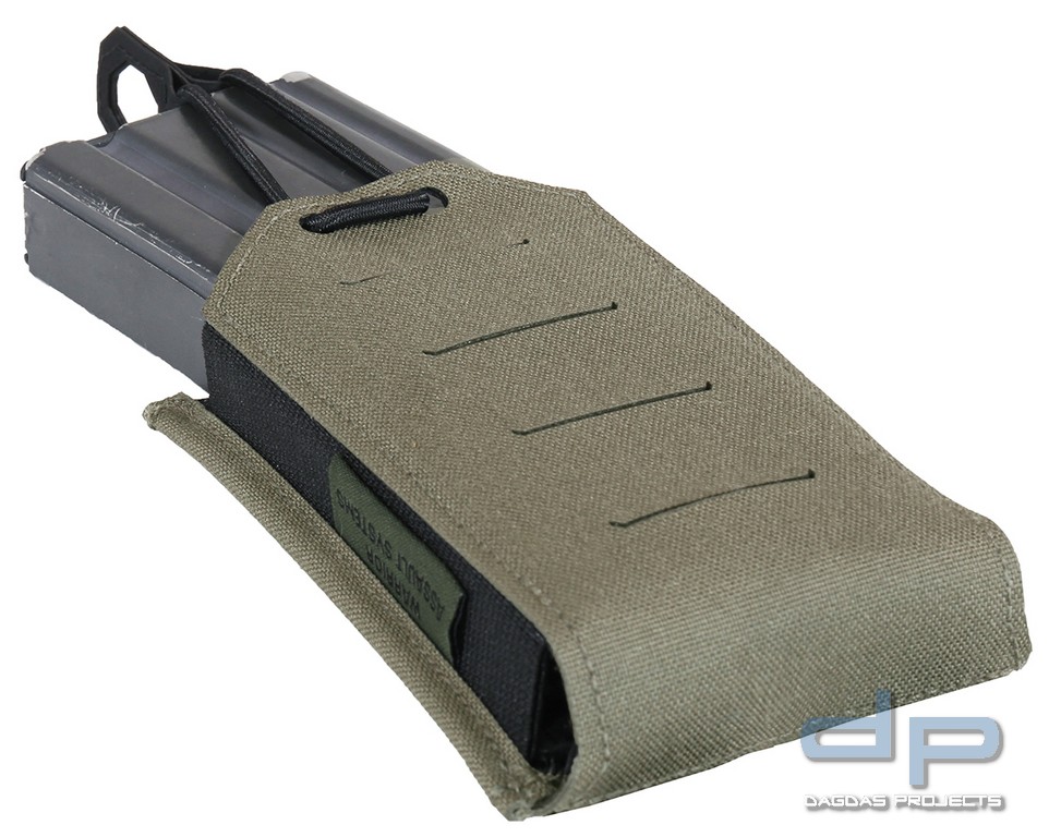 WAS Laser Cut Single Bungee 5.56 Mag Pouch Ranger Green
