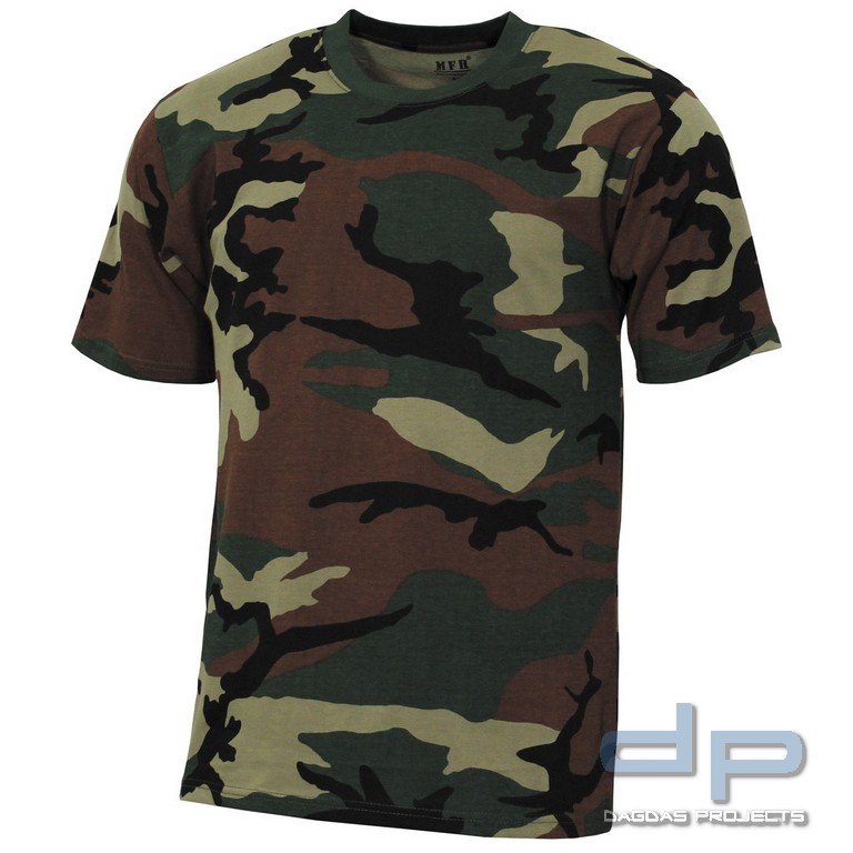 US T-Shirt, "Streetstyle", woodland, 140-145 g/m²