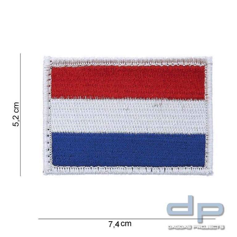Emblem Stoff Flagge Holland mit Klettband