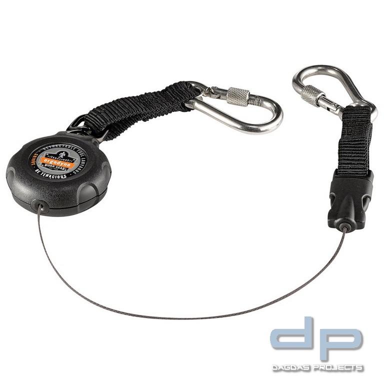 Ergodyne Doppelter einziehbarer Edelstahlkarabiner, Squids 3000