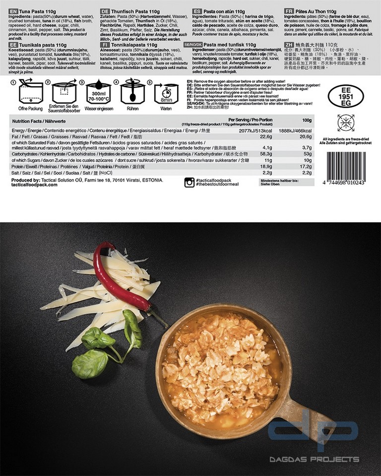 TACTICAL FOODPACK® TUNA PASTA VP2
