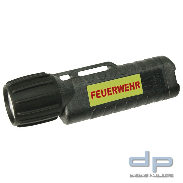 Helmlampe UK 3AA eLED CPO TS, Heckschalter, schwarz, nachl. Streifen, ″FW″
