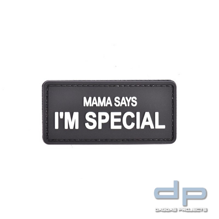 Klettabzeichen MAMA SAY´S I´M SPECIAL - gummiert (90 x 50 mm)
