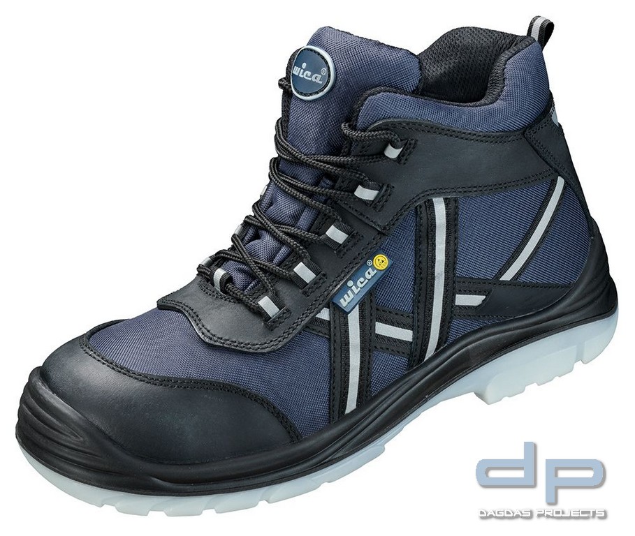 Schnürstiefel EN ISO 20345 S3 ESD SRC in der Farbe Blau/Schwarz