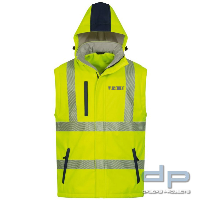 SAFESTYLE WATTIERTE WARNSCHUTZ-SOFTSHELLJACKE in Gelb oder Orange