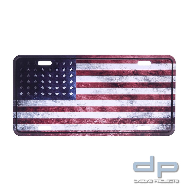 Nummernschild Flagge USA WWII