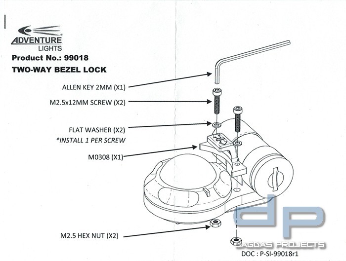 ADVENTURELIGHTS VIP TWO WAY BEZEL LOCK