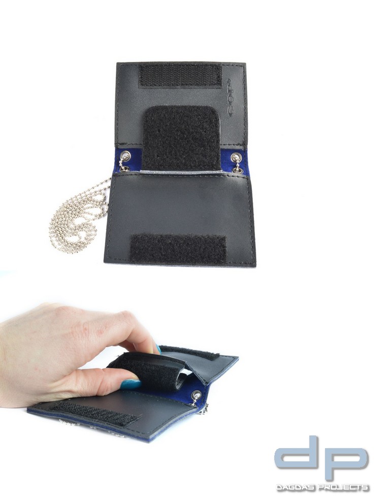 COP® Umhänge-Dienstausweismäppchen OHNE DRUCK, Scheckkartenformat, Kunstl.