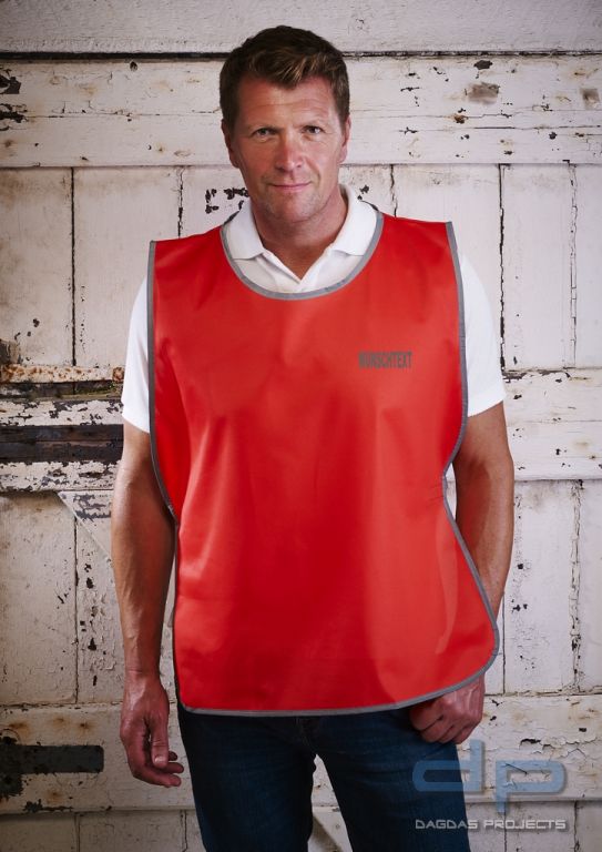 Hi-Vis Reflective Border Tabard Weste in verschiedenen Farben mit Wunschaufdruck in reflex silber